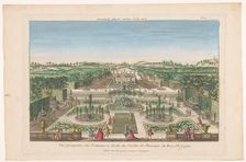 View of the fountains of a garden of the king of Spain, 1700-1799. Creator: Anon