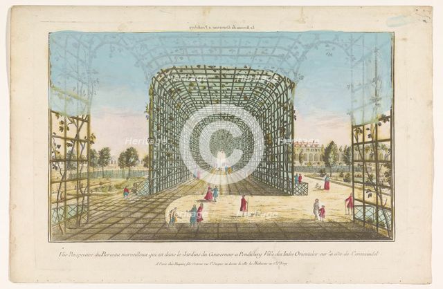 View of the foliage of the Governor's garden in Pondicherry, 1735-1805. Creator: Unknown.