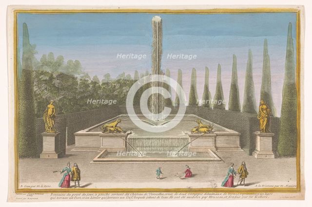View of the Fontaine du Point du Jour in the garden of Versailles, 1700-1799. Creator: Anon.