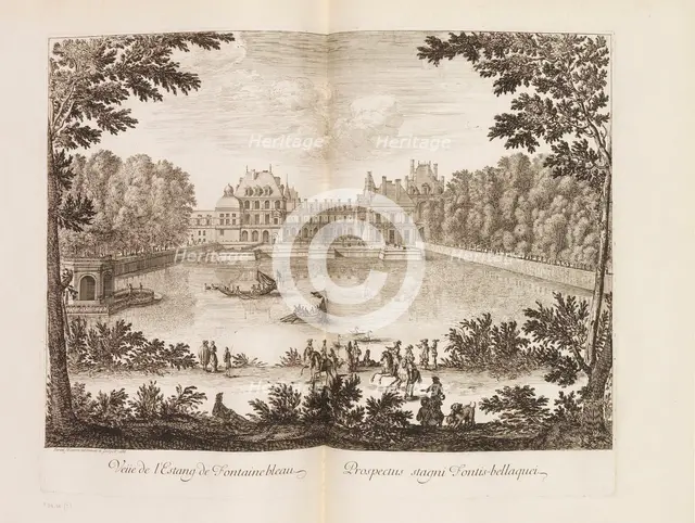 View of the Fontainebleau Palace, 1666. Creator: Silvestre, Israël, the Younger (1621-1691).