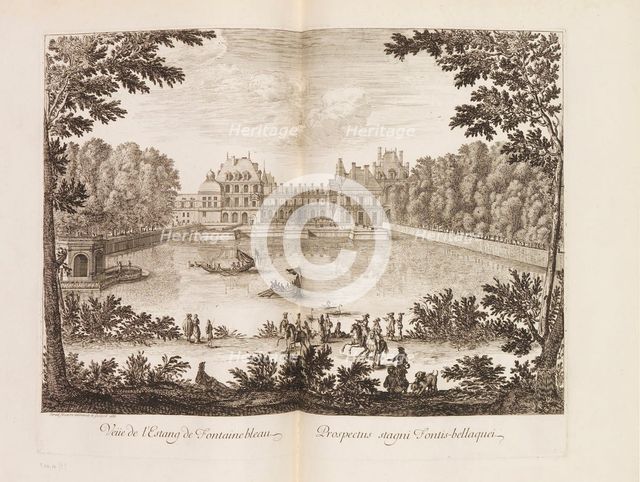 View of the Fontainebleau Palace, 1666. Creator: Silvestre, Israël, the Younger (1621-1691).