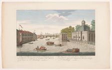 View of the Fontanka River in Saint Petersburg seen from the north side, 1745-1794. Creator: Unknown
