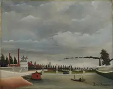 View of the Footbridge at Passy, 1890-1891. Creator: Rousseau, Henri Julien Félix (1844-1910)