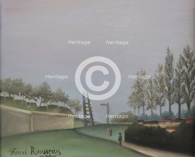 View of the Fortifications to the left of the Gate of Vanves, 1909. Creator: Henri Rousseau.