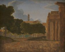 View of the Forum Romanum and the Via Sacra. In the background the Capitol, 1800-1850. Creators: CW Eckersberg, Unknown