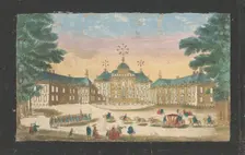 View of the facade of Huis ten Bosch Palace in The Hague, 1700-1799. Creator: Anon