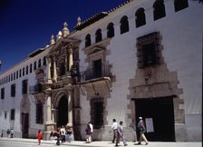 View of the façade of the Mint in Potosí (Bolivia)