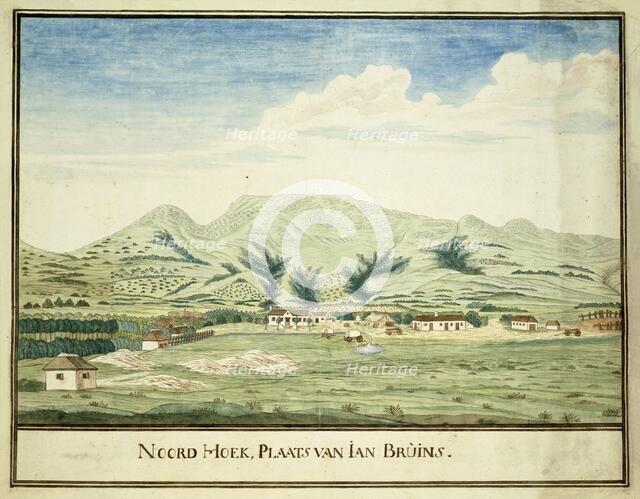 View of the farm of Jan Bruins at Noordhoek, c.1777-1786. Creators: Robert Jacob Gordon, Johannes Schumacher.