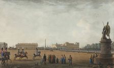View of the Field of Mars and the Suvorov Monument in Saint Petersburg, 1807