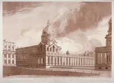 View of the fire at Greenwich Hospital, London, on the morning of 2nd January, 1779. Artist: E Edye