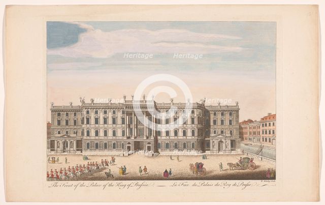 View of the front of the Berliner Stadtschloss in Berlin, 1754-1755. Creator: R. Benning.