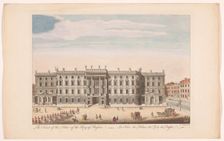 View of the front of the Berliner Stadtschloss in Berlin, 1754-1755. Creator: R. Benning