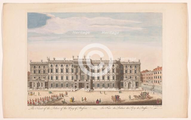 View of the front of the Berliner Stadtschloss in Berlin, 1754-1755. Creator: R. Benning.