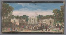 View of the front of the Château de Marly, 1700-1799. Creators: Anon, Jacques Rigaud