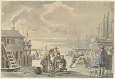 View of the frozen Merwede near Moerdijk, 1720-1792. Creator: Aert Schouman