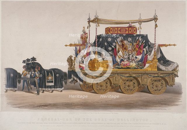 View of the funeral car of the Duke of Wellington, 1852. Artist: Richard Redgrave