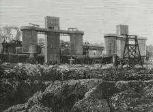 View of the furnaces, iron foundry known as La Mudela Spain, 1883. Creator: Bernardo Rico