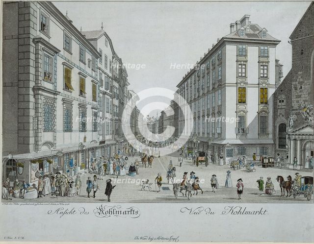 View of the Kohlmarkt and the Michaelerplatz in Vienna, 1786.