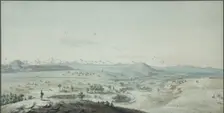 View of the Konstantinogorsk Fortress from the Mountain Mashuk, 1805. Artist: Korneev (Karneev), Yemelyan Mikhaylovich (ca 1780-after 1839)