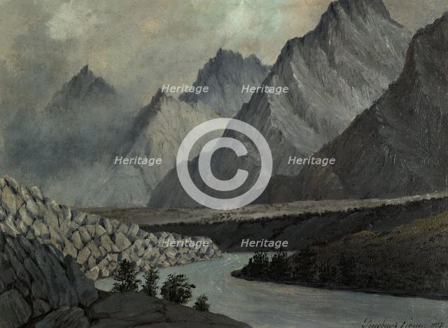 View of the Katun' River Valley, 1850-1899. Creator: Pavel Mikhailovich Kosharov.