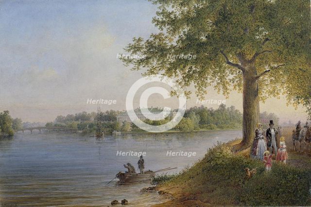 View of the Kamennoostrovsky Palace in St Petersburg, 1847. Artist: Sadovnikov, Vasily Semyonovich (1800-1879)