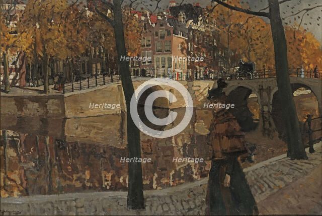 View of the Keizersgracht, corner Reguliersgracht in Amsterdam, 1895.