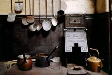 View of the kitchen with utensils, Brodsworth Hall, South Yorkshire, c2000s(?). Artist: Historic England Staff Photographer