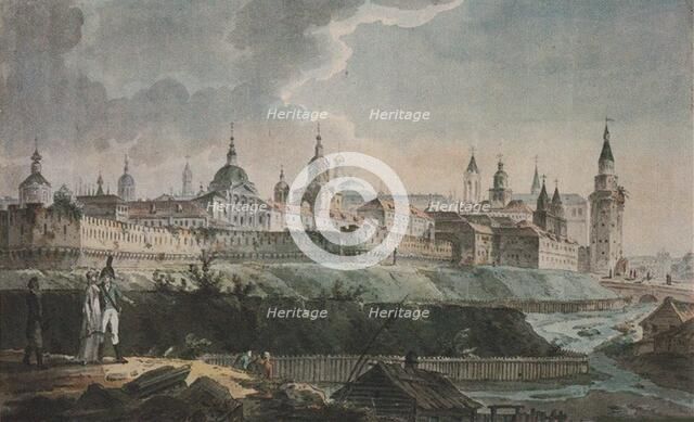 View of the Kitay-gorod from Ruins of the Cannon Laundry, Early 19th cen. Artist: Anonymous  