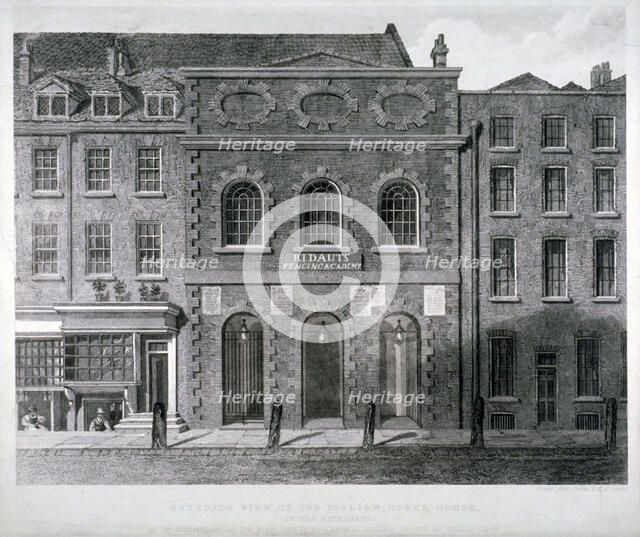 View of the King's Theatre, Haymarket, London, 1789.                                                 Artist: Charles John Smith