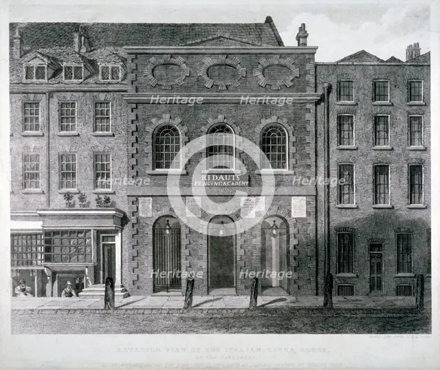 View of the King's Theatre, Haymarket, London, 1789.                                                 Artist: Charles John Smith