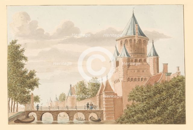 View of the Kleine Houtpoort in Haarlem, 1700-1850. Creator: Anon.