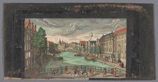 View of the Kloveniersburgwal and the Waag on the Nieuwmarkt in Amsterdam, 1700-1799. Creator: Anon