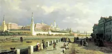 View of the Kremlin from the Sophia Embankment in Moscow 1879. Artist: Pyotr Petrovich Vereshchagin