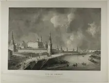 View of the Kremlin from the Stone Bridge, 1833. Creator: Alexandre-Evariste Fragonard