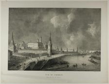 View of the Kremlin from the Stone Bridge, 1833. Creator: Alexandre-Evariste Fragonard