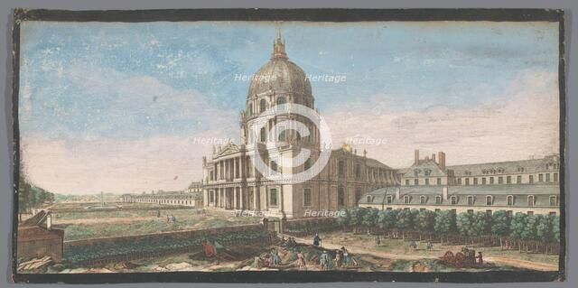 View of the Hôtel des Invalides in Paris, 1700-1799. Creators: Anon, Jacques Rigaud.