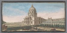 View of the Hôtel des Invalides in Paris, 1700-1799. Creators: Anon, Jacques Rigaud