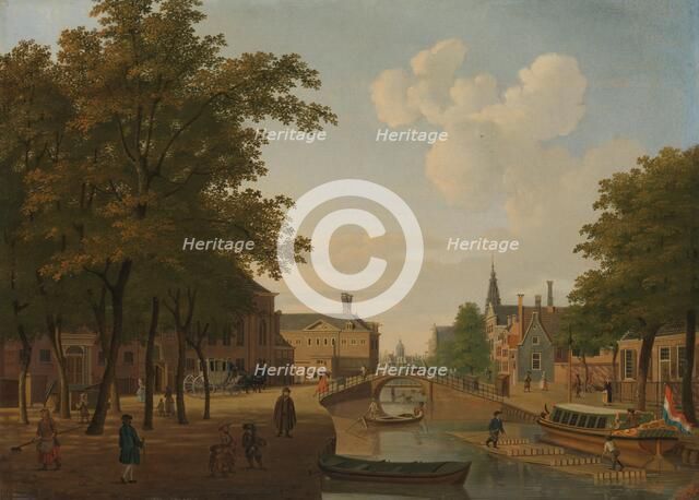 View of the Houtmarkt, Amsterdam, 1760-1787. Creator: Hendrick Keun.