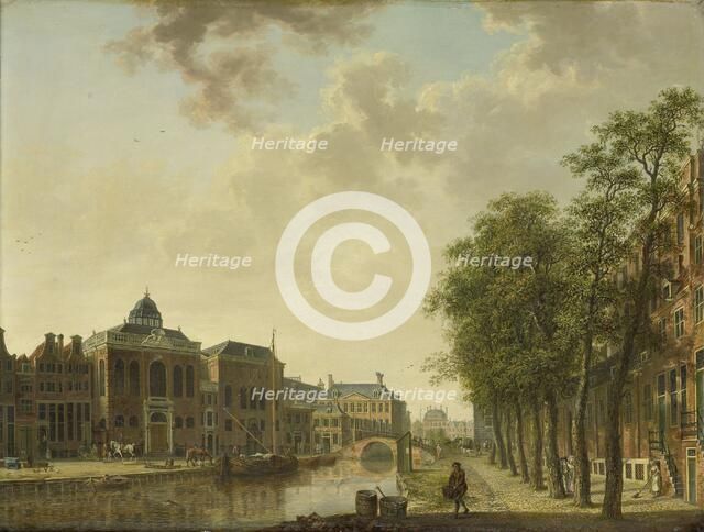 View of the Houtmarkt, Amsterdam, c.1760-c.1787. Creator: Hendrick Keun.