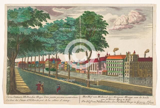 View of the Hofvijver in The Hague, 1704-1762. Creator: Unknown.