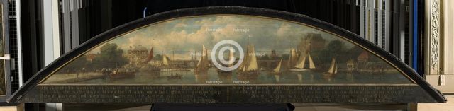 View of the Hoge Sluis (bridge) in Amsterdam, from the Amstel harbour, 1868.  Creator: Johan Adolph Rust.