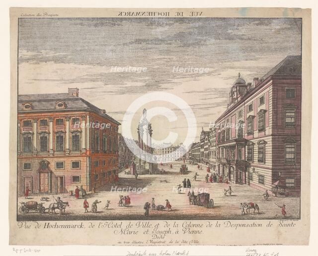 View of the Hohe Markt in Vienna, 1755-1779. Creator: Johann Sigrist.