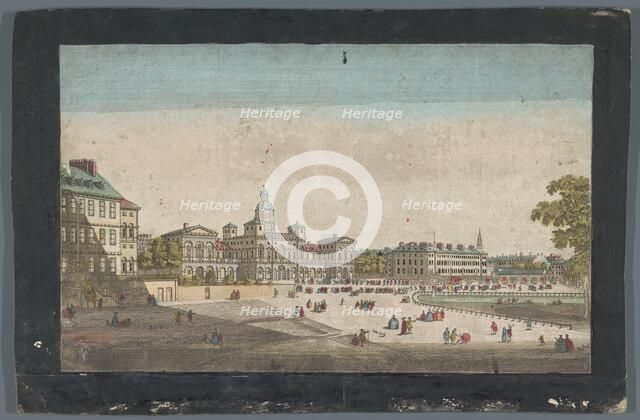 View of the Horse Guards Parade in London, 1745-1775. Creator: Unknown.