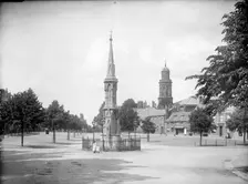 View of the Horsefair Cross, Banbury, Oxfordshire, c1860-c1922. Artist: Henry Taunt