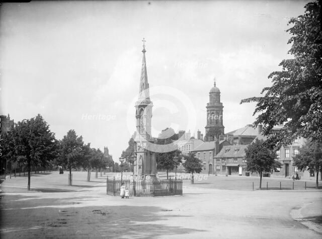 View of the Horsefair Cross, Banbury, Oxfordshire, c1860-c1922.  Artist: Henry Taunt