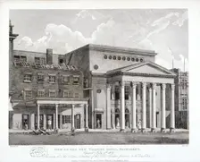 View of the Haymarket Theatre, Westminster, London, 1822. Artist: Thomas Dale