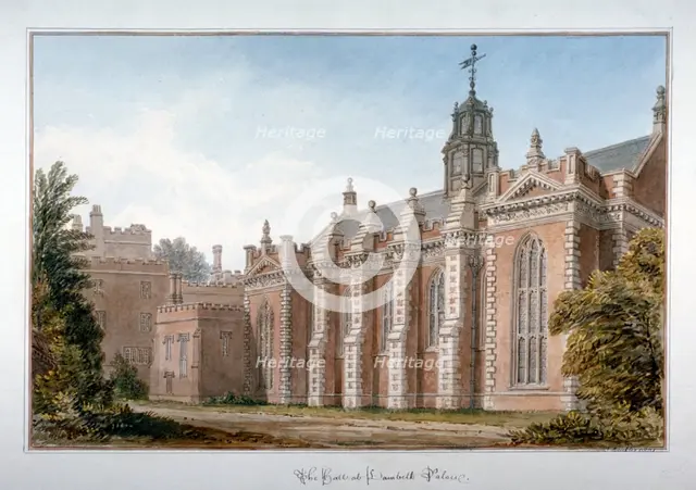View of the hall at Lambeth Palace, London, 1831. Artist: John Chessell Buckler