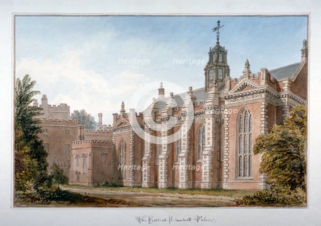 View of the hall at Lambeth Palace, London, 1831. Artist: John Chessell Buckler