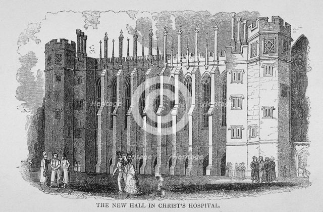 View of the hall, Christ's Hospital, City of London, 1830. Artist: Anon