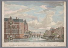 View of the Halvemans Bridge over the Amstel in Amsterdam, 1753-1799. Creator: Pierre Fouquet